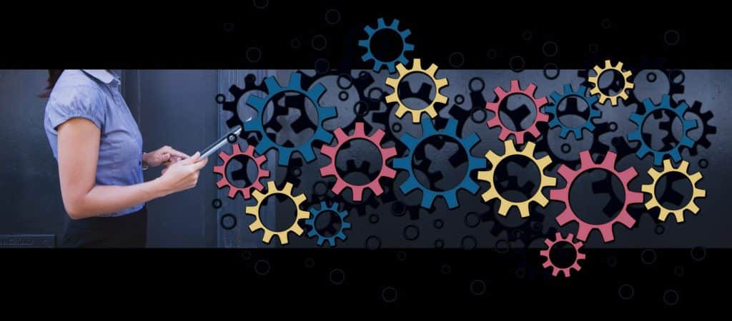 Illustration engrenages de couleurs - Automatisation et intégration des processus IT - Activops